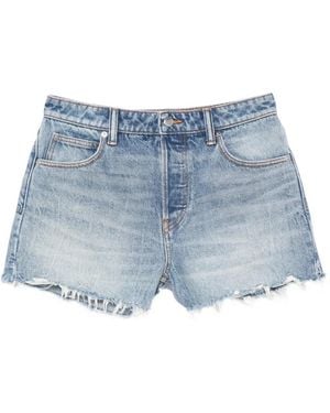 Alexander Wang Bite Distressed Shorts - Blue
