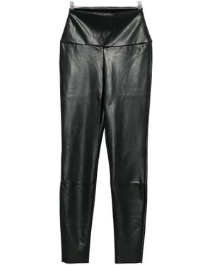 Norma Kamali Faux-Leather Leggings - Gray