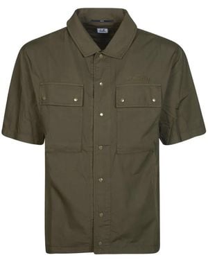 C.P. Company Buttoned Short-Sleeve Shirt Jacket - Green