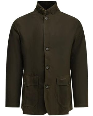 Barbour Lutz Buckled-Collar Waxed-Cotton Jaclet - Green
