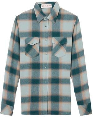 God's True Cashmere Plaid Cashmere Shirt - Blue