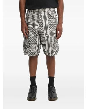 Neighborhood Patterned cargo shorts - Schwarz