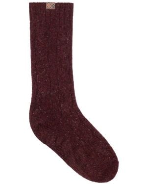 Burberry Cashmere Socks - Purple