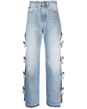 Gcds Hello Kitty Cut-Out Jeans - Blue