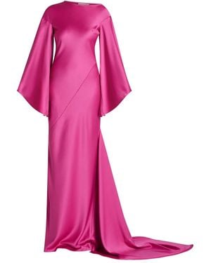 De La Vali Flared-Sleeve Dress - Pink