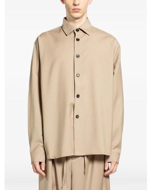 ROSE BURRITO Virgin Wool Overshirt - Natural