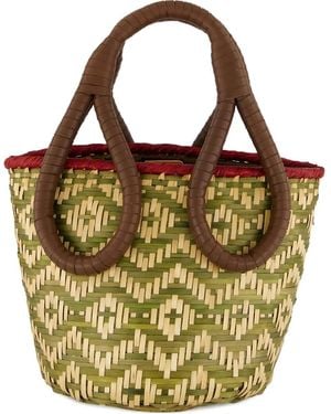 Johanna Ortiz Mini Understanding Of The Cosmos Woven Bucket Bag - Metallic