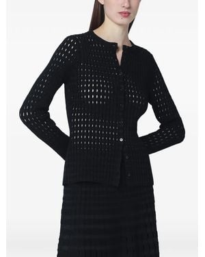 Jonathan Simkhai Cardigan Mabel En Maille Ajourée - Noir