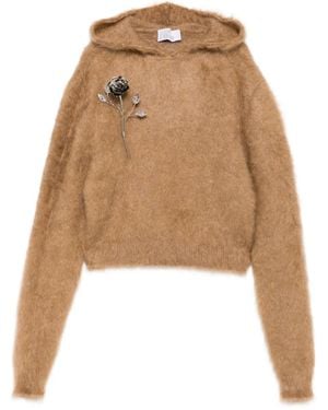 GIUSEPPE DI MORABITO Floral-Appliqué Jumper - Natural