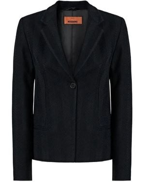Missoni Blazer Met Zigzag-Patroon - Blauw
