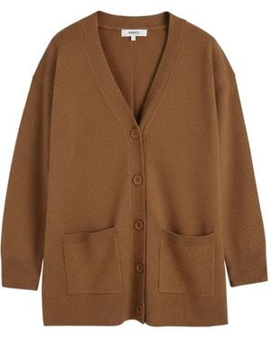 Chinti & Parker Button-Up Patch-Pocket Cardigan - Brown