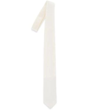 Corneliani Silk Pointed-Tip Tie - Wit