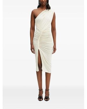 Rick Owens Vestido Midi Avra Fruncido - Blanco
