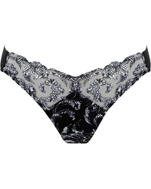 Bordelle Siren Lace Thong - Grey