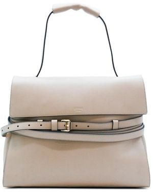 Moschino Tie Me Shoulder Bag - Natural