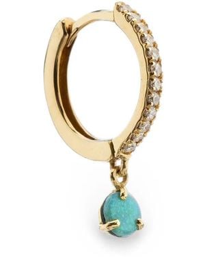 We by WHITEbIRD Ada Diamond And Opal Hoop Earrings - Metallic