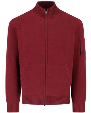 C.P. Company Lens Pullover Mit Reißverschluss - Rot