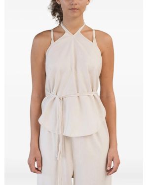 Baserange Mar Halterneck Top - White