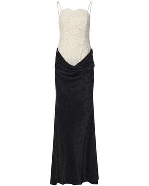 For Love & Lemons Karissa Lace Maxi Dress - Black