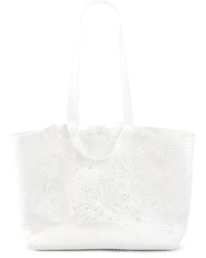 Sandro Sac Cabas En Crochet - Blanc