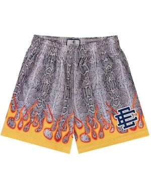 Eric Emanuel Ee Basic Snake-Print Shorts - Gray