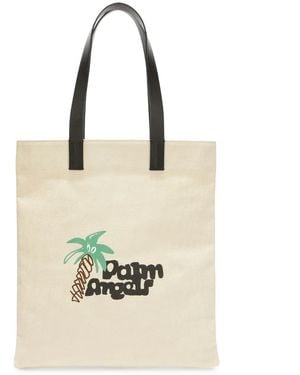 Palm Angels Sketchy Logo-Print Tote Bag - Natural