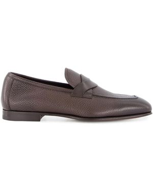 Tom Ford レザーローファー - グレー