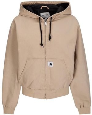Carhartt W' Og Canvas Jack Met Capuchon - Naturel