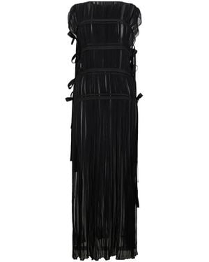 Alberta Ferretti Bow-Detail Maxi Dress - Black