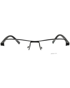 Police Rectangle-Frame Glasses - White