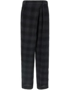 Tela Victor Crinkled-Effect Pants - Black
