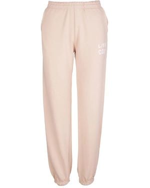 LIVINCOOL Logo-Print Cotton Sweatpants - Natural