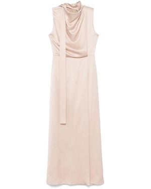 Fendi Maxikleid Aus Seide - Natur