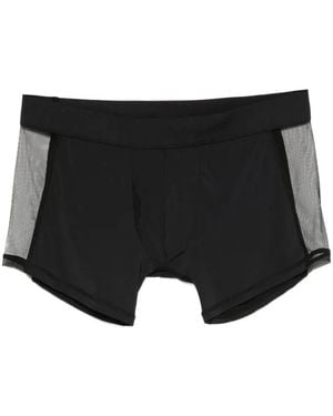 Maison Close Mesh-Panel Tulle Boxers - Black