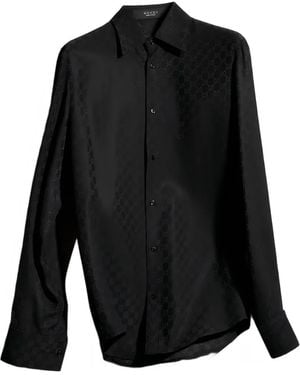 Gucci Gg Supreme Jacquard-Hemd - Schwarz