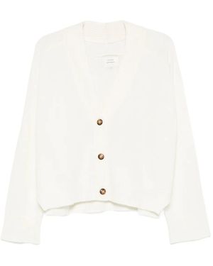 Loulou de Saison Button-Fastening Ribbed Cardigan - White