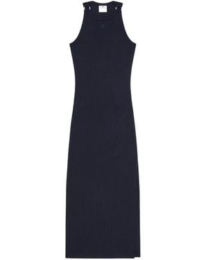 Courreges Vestido Midi Con Detalle De Hebilla - Azul