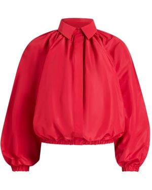 Patou Bubble-Sleeve Blouse - Red