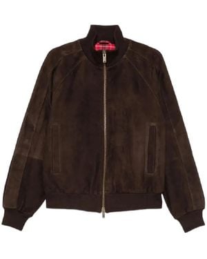Baracuta Suede Raglan-Sleeve Jacket - Brown