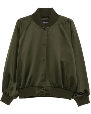 Cynthia Rowley Satin Bomber Jacket - Green