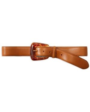 Veronica Beard Arch Resin Belt - Brown