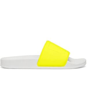 MSGM Embossed-Detail Slides - Yellow