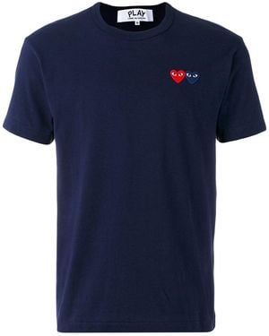 COMME DES GARÇONS PLAY T-Shirt Mit Herz-Patch - Blau