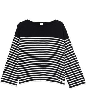 C.T.Plage Striped Long-Sleeve Sweater - Black