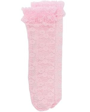Self-Portrait Shorts Mit Spitze - Pink