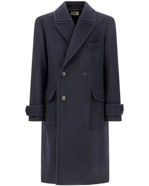 Pence Double-Breasted Coat - Blue