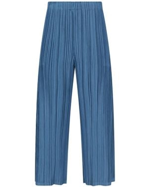 Pleats Please Issey Miyake Mellow Pleated Trousers - Blue