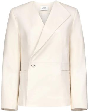 Loulou de Saison Paoli Asymmetric Leather Jacket - Natural