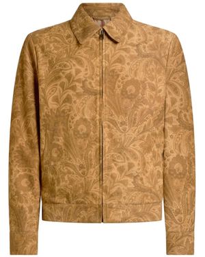 Etro Jacke mit Paisley-Motiv - Braun