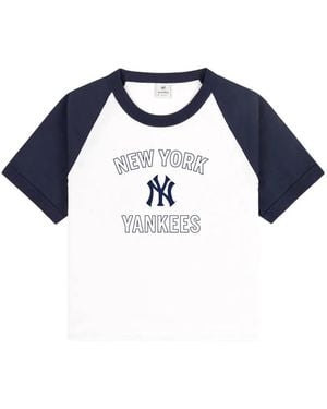 Sporty & Rich Yankees Arch Raglan T-Shirt - Blue